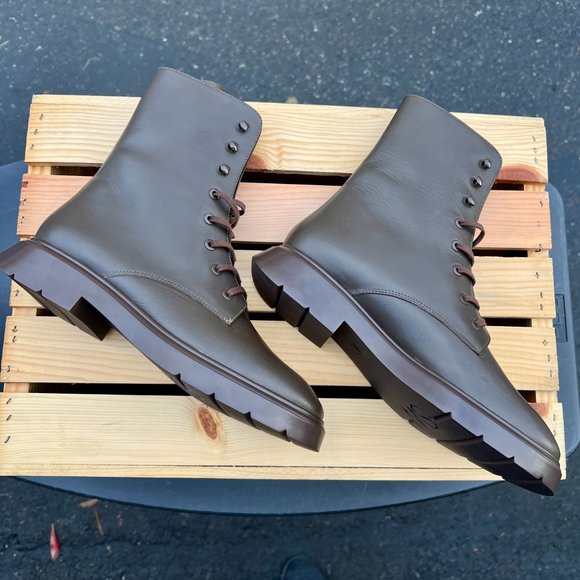 Stuart Weitzman Brown Combat Boots - Picture 5 of 8